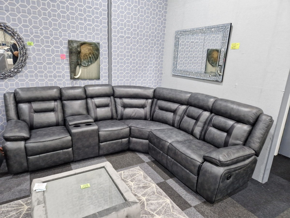 Leather Recliner Black Electric | Sofa Nova UK